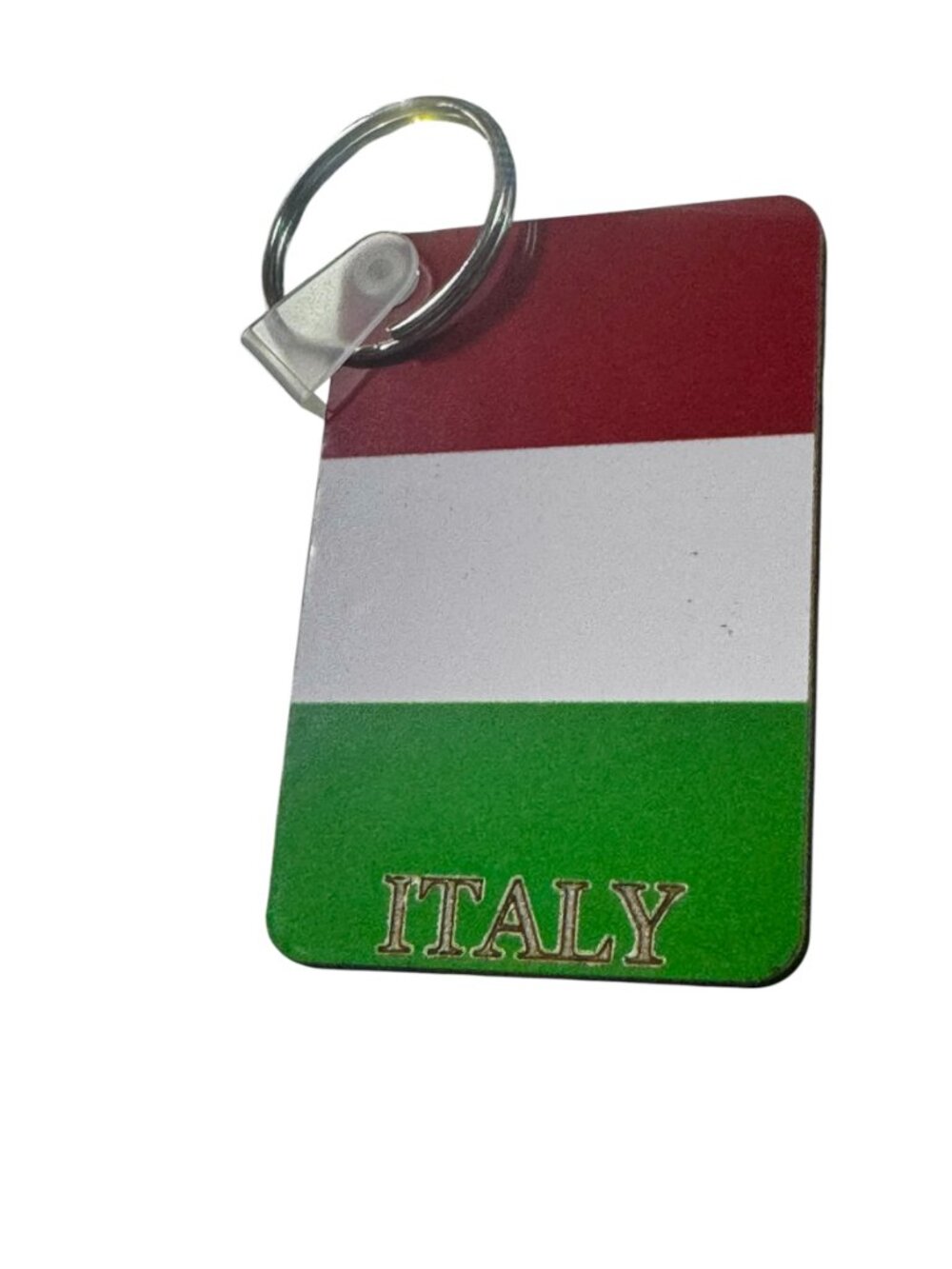 Italy Flag Keychain, Rectangular  Key Ring Souvenir - Picture 8 of 9